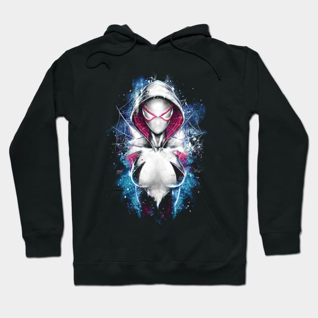 Epic Spider Gwen Bust Portrait Hoodie by KoLabs